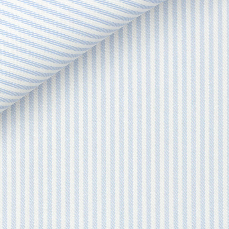 Twill Rayé Bleu