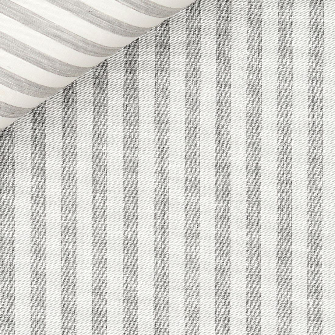 Twill Rayé Gris
