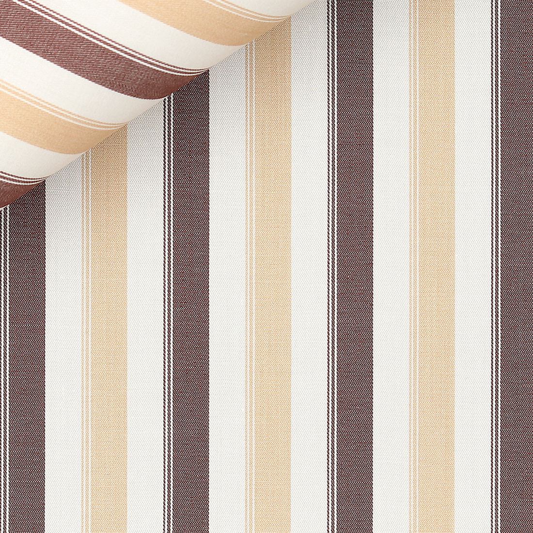 Twill Rayé Beige Marron