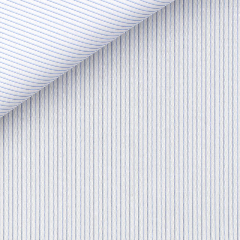 Twill Rayé Bleu