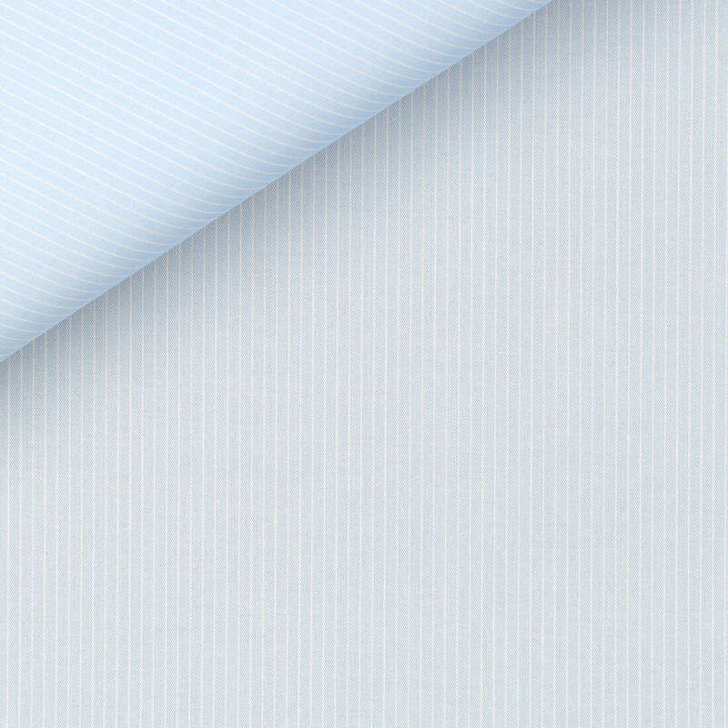 Twill Rayé Bleu
