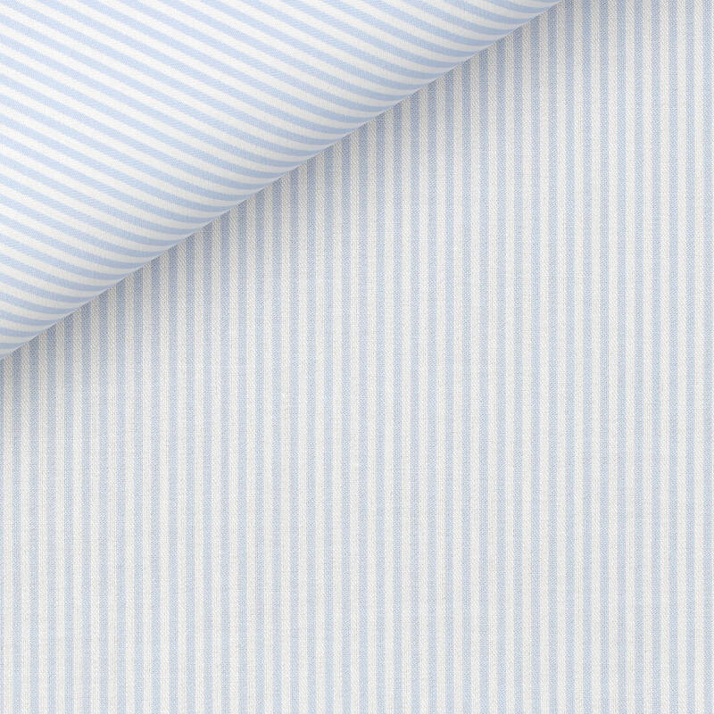 Twill Rayé Bleu