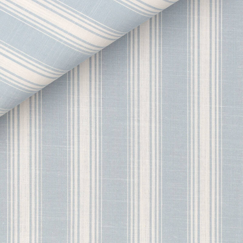 Chambray Rayé Bleu