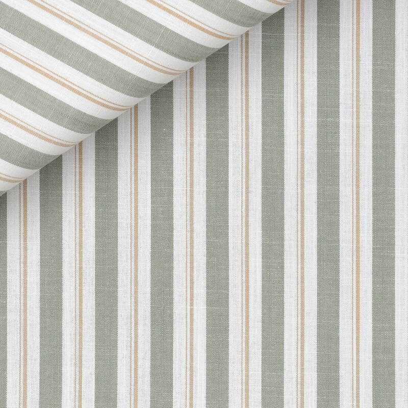 Chambray Rayé Vert