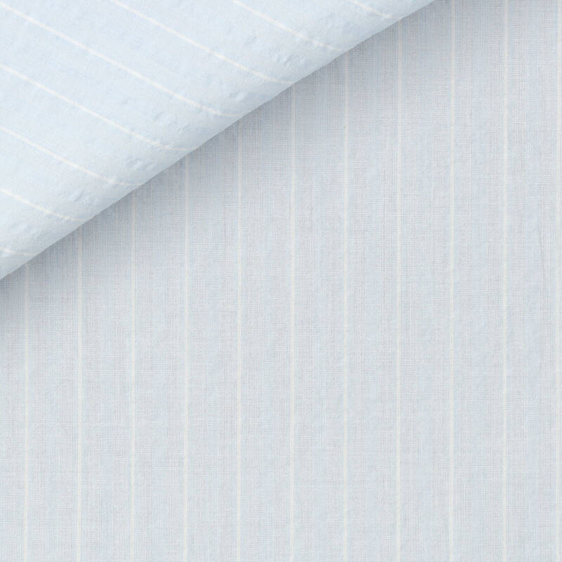 Seersucker Rayé Bleu