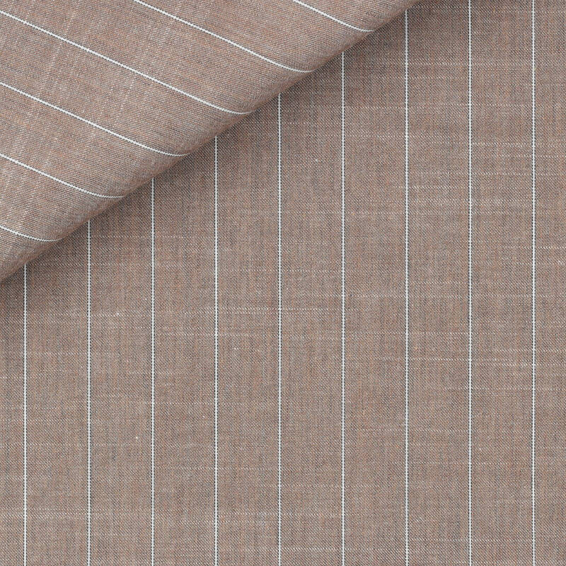 Twill Rayé Marron