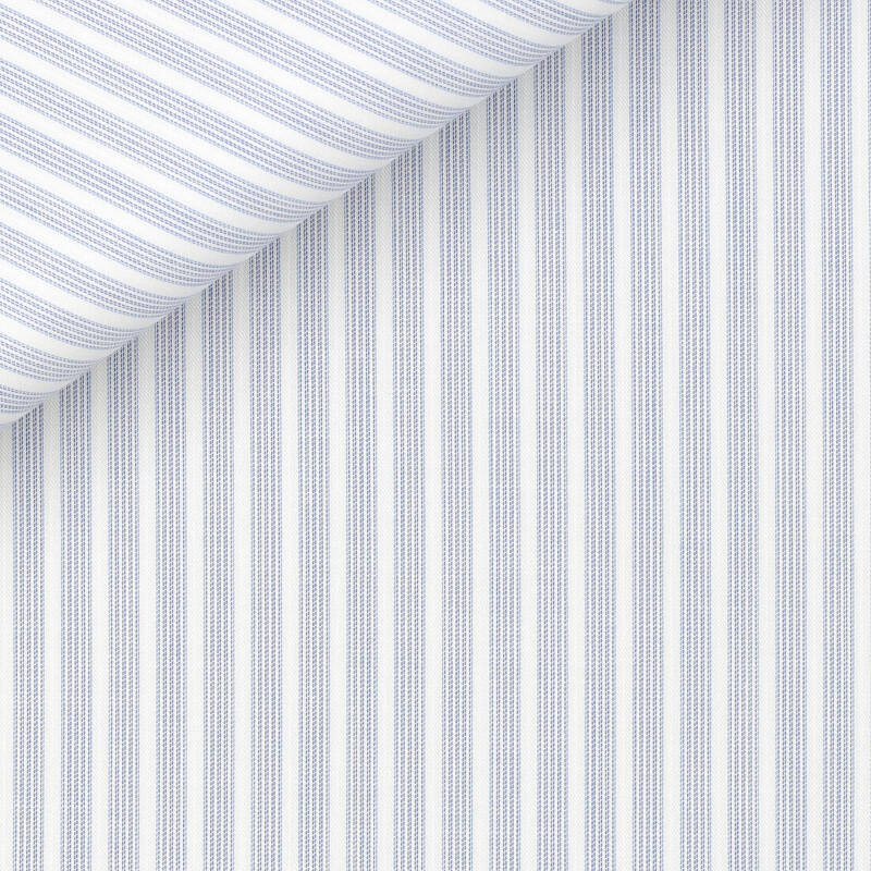 Twill Rayé Bleu