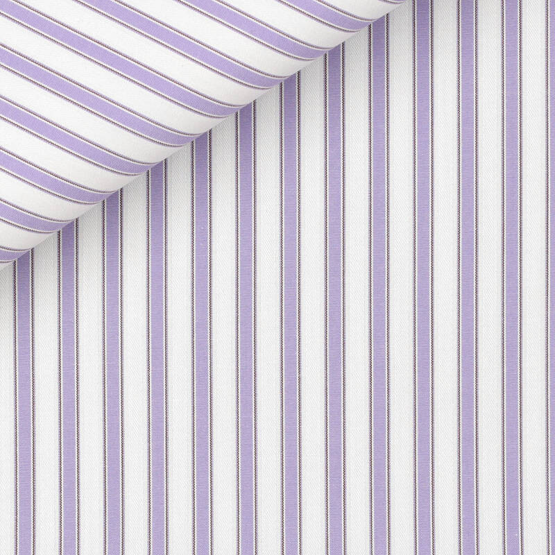 Mixte Rayé Violet Marron