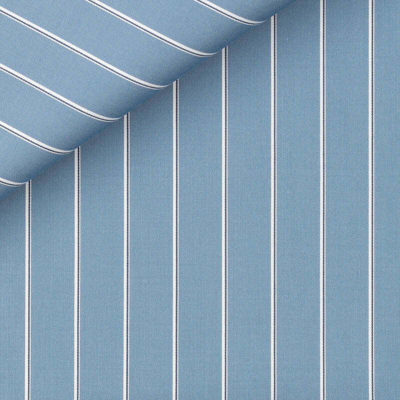 Satin Rayé Bleu