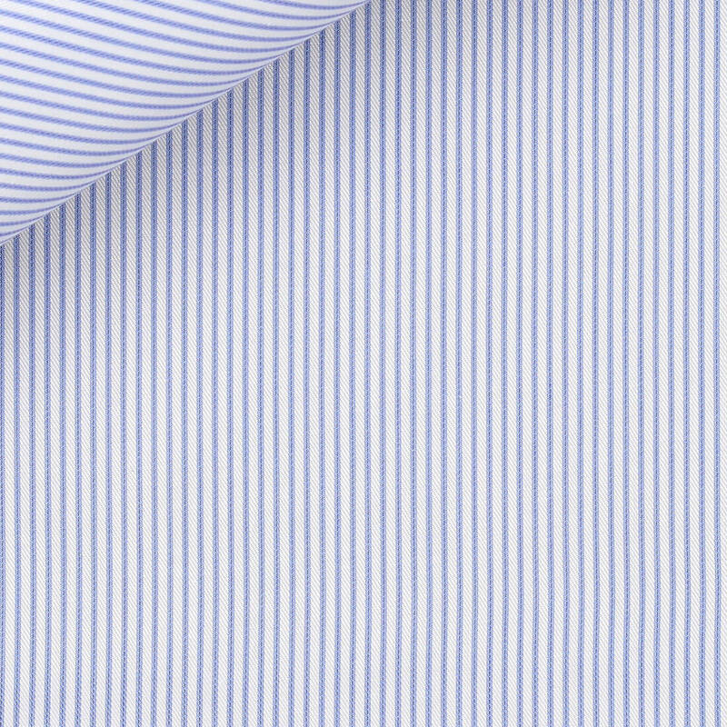 Twill Rayé Bleu