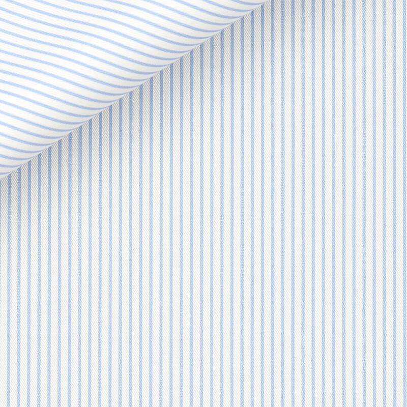 Twill Rayé Bleu