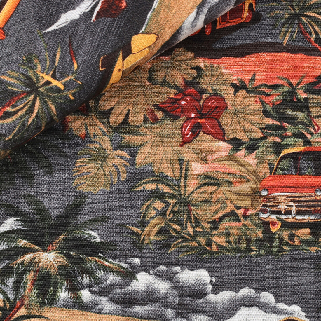 Popeline Motif Orange