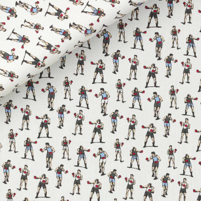 Popeline Motif Blanc