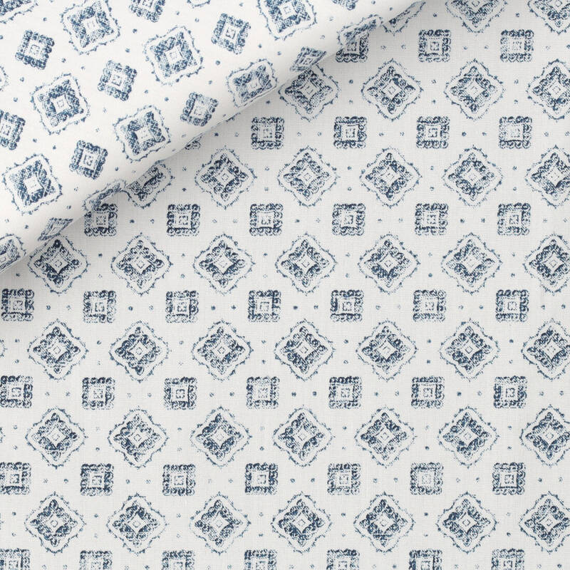 Popeline Motif Blanc