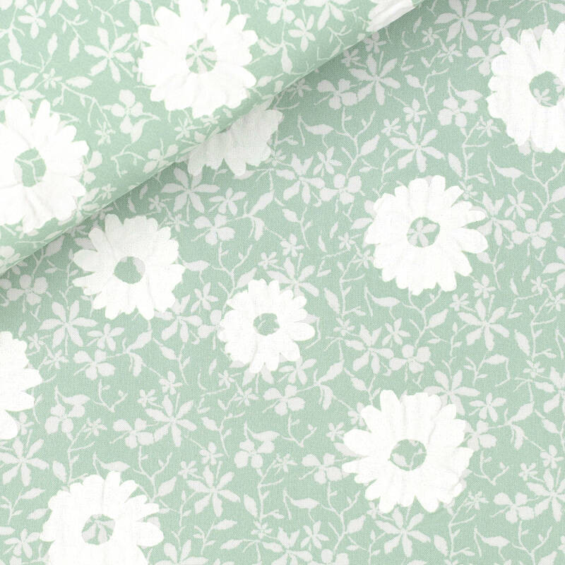 Popeline Motif Blanc