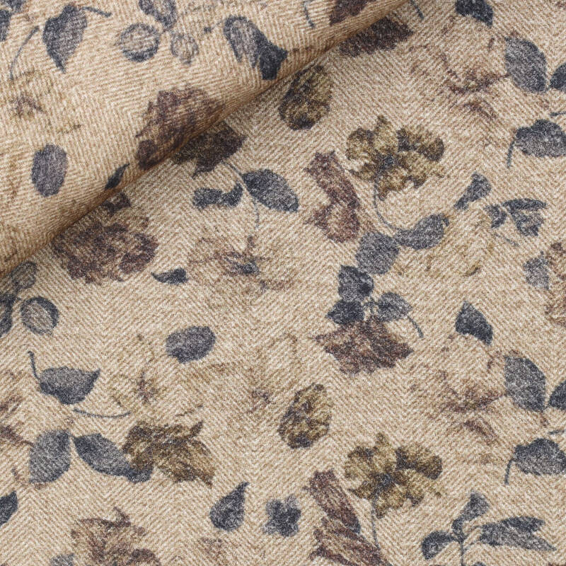 Twill Motif Beige Bleu