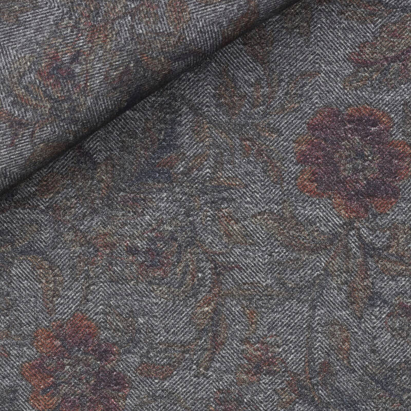 Twill Motif Gris Marron