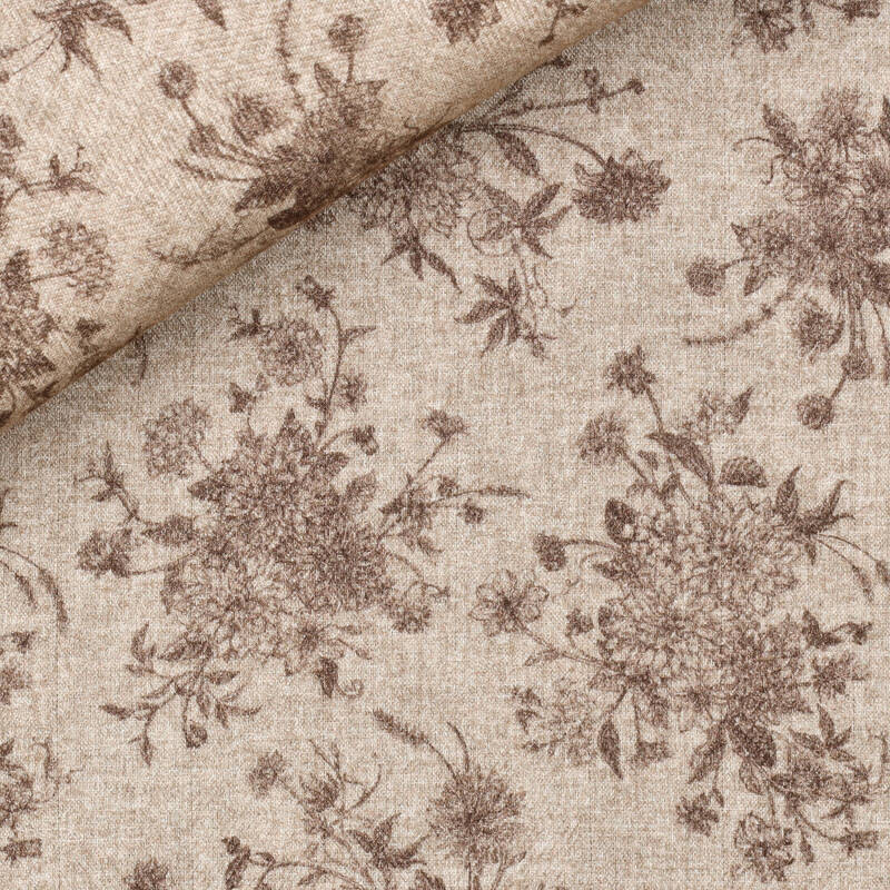 Twill Motif Beige Marron