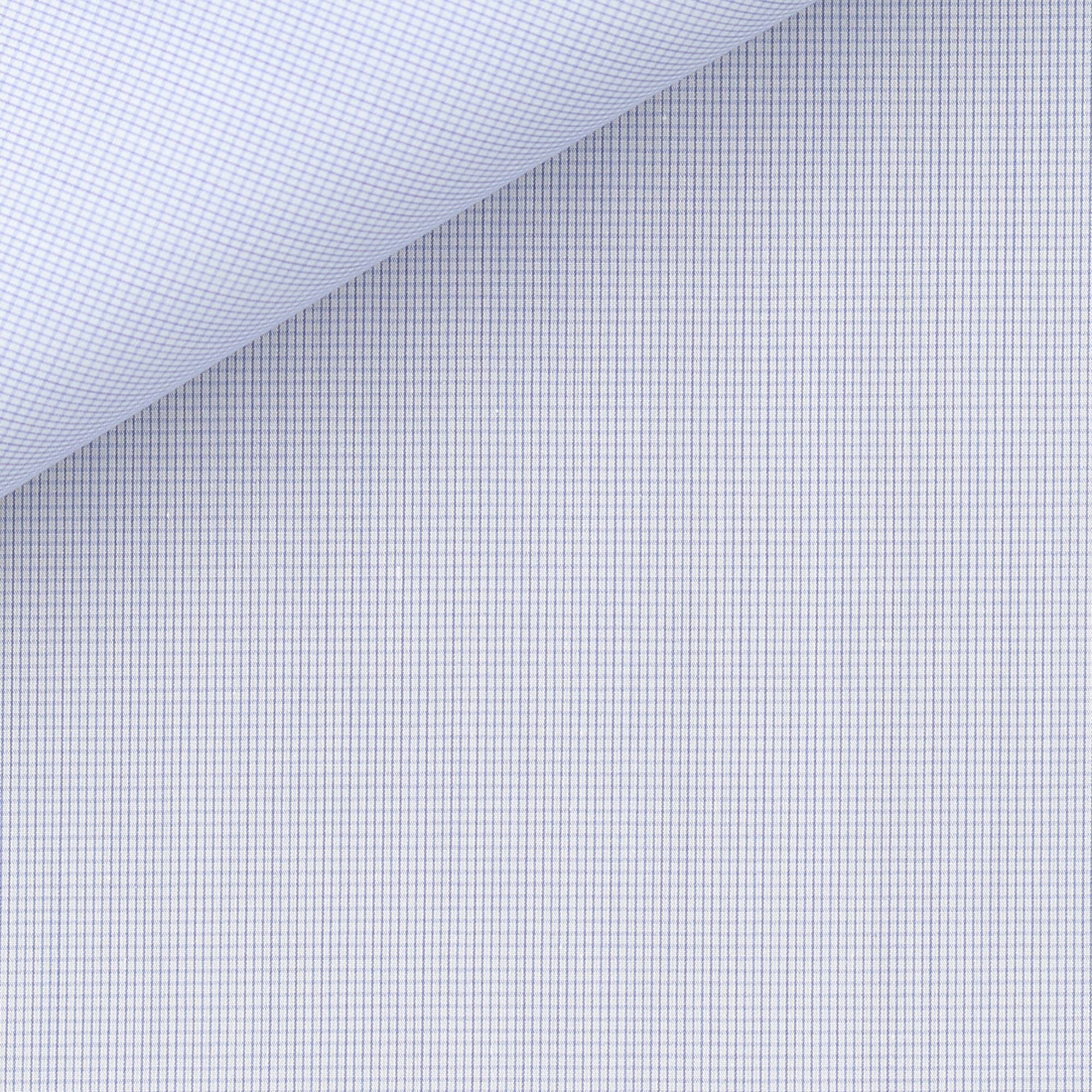 Popeline Carreaux Bleu