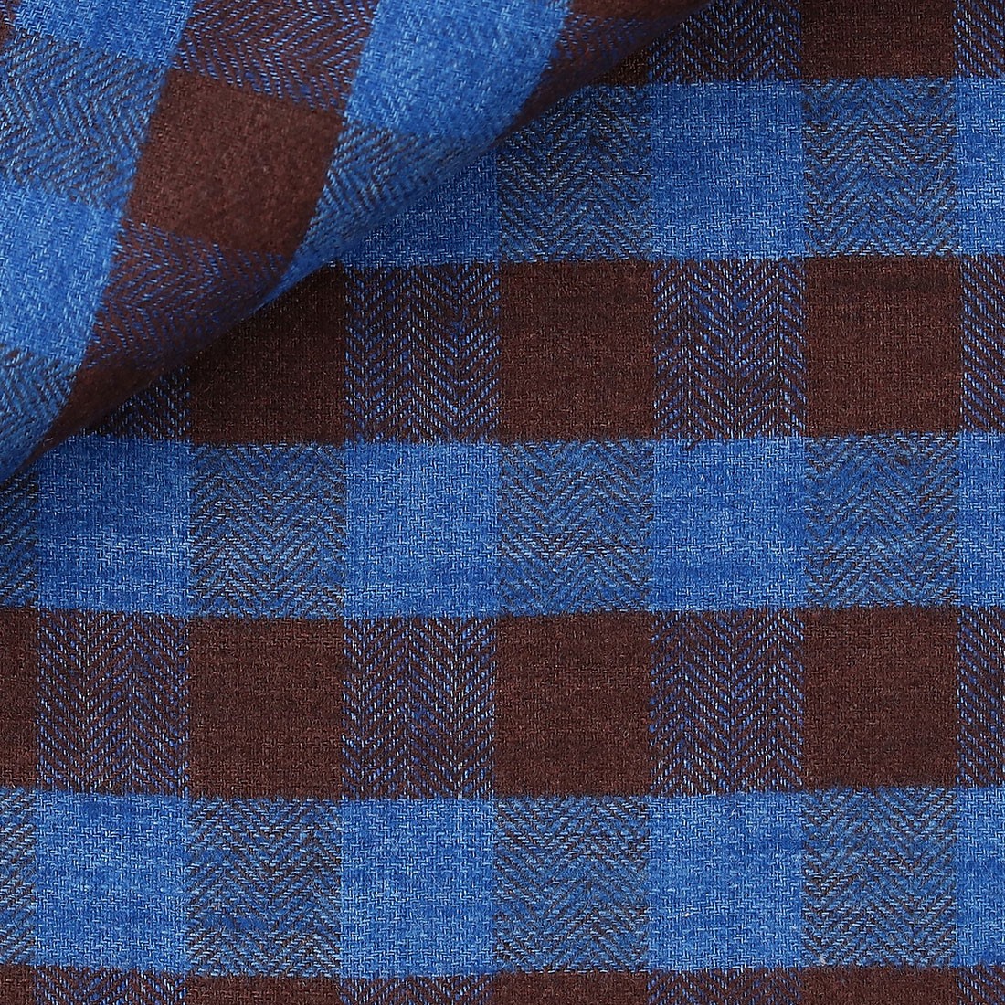 Flanelle Carreaux Bleu