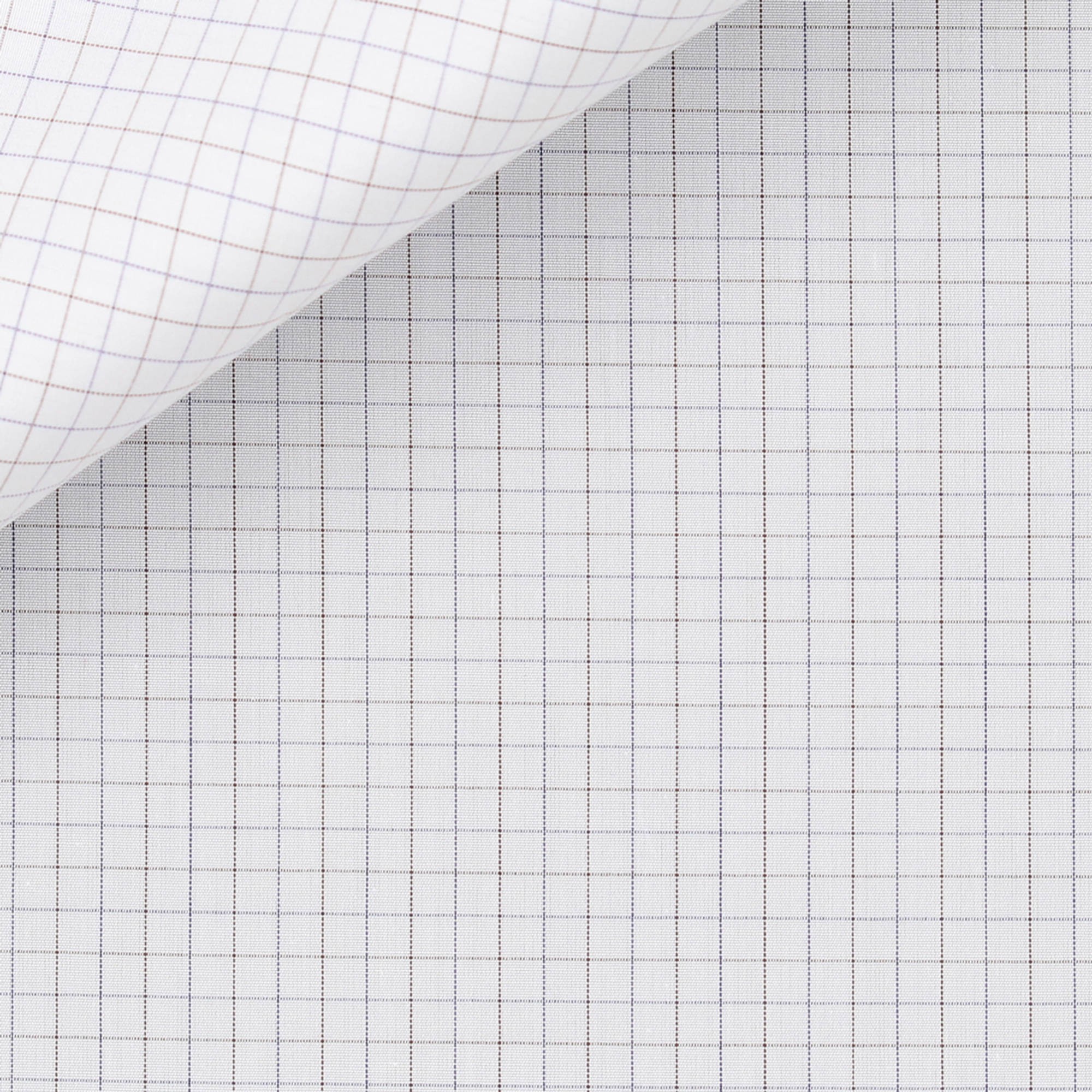 Popeline Carreaux Marron