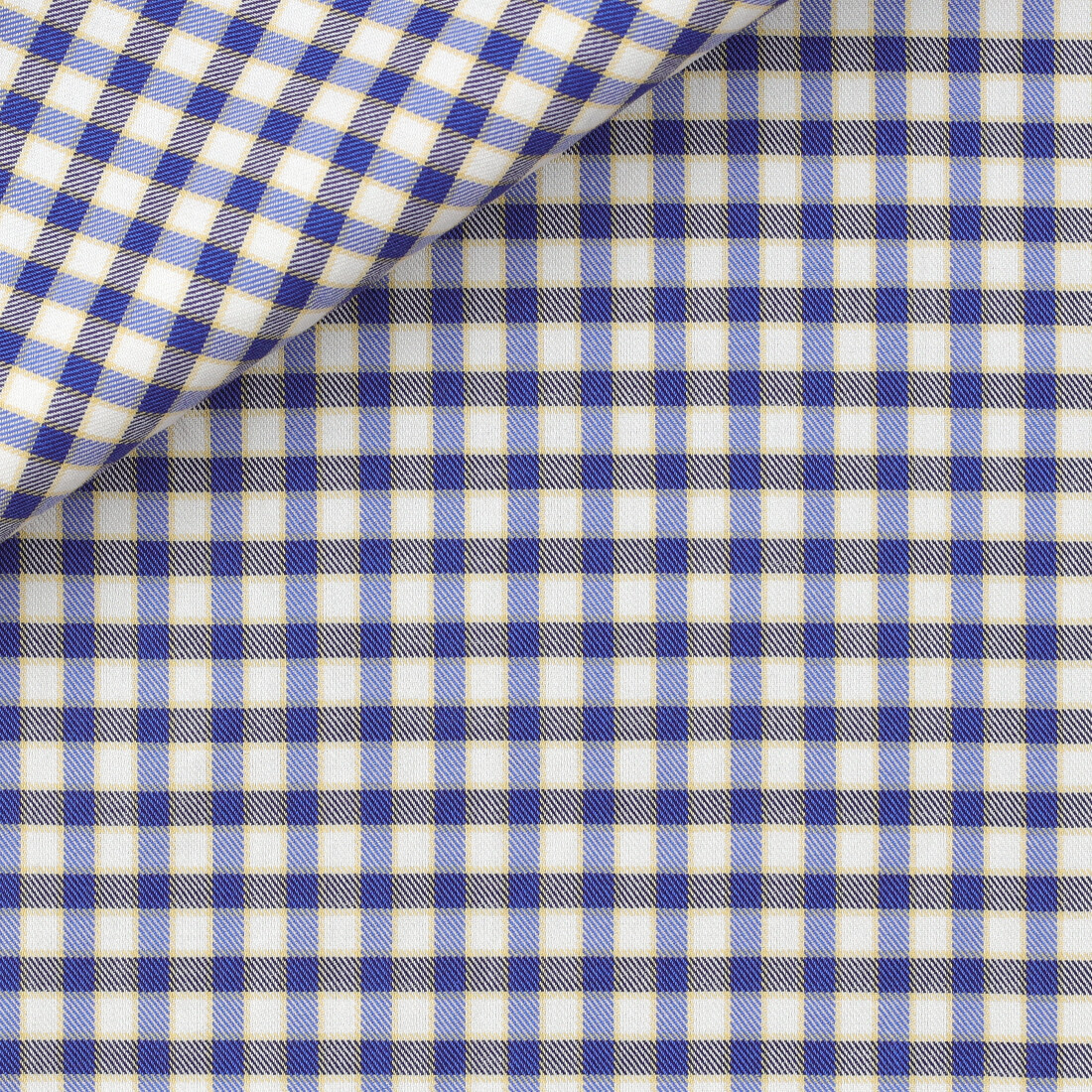 Twill Carreaux Bleu Jaune