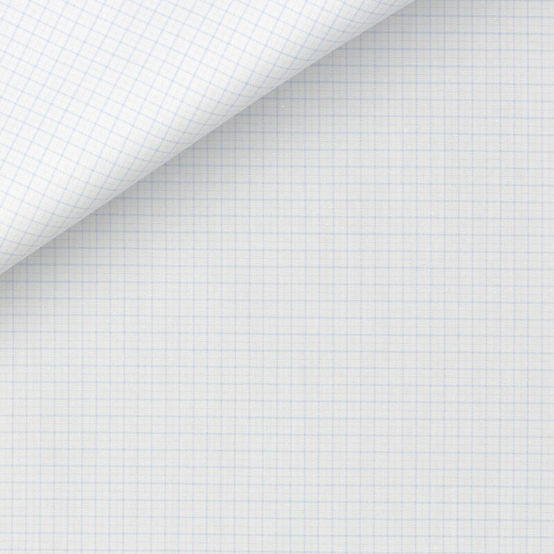 Twill Carreaux Bleu (repassage facile)