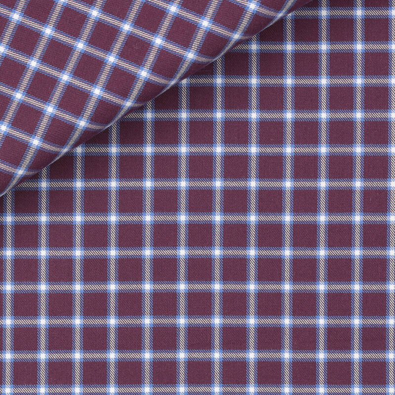 Twill Carreaux Bleu Violet