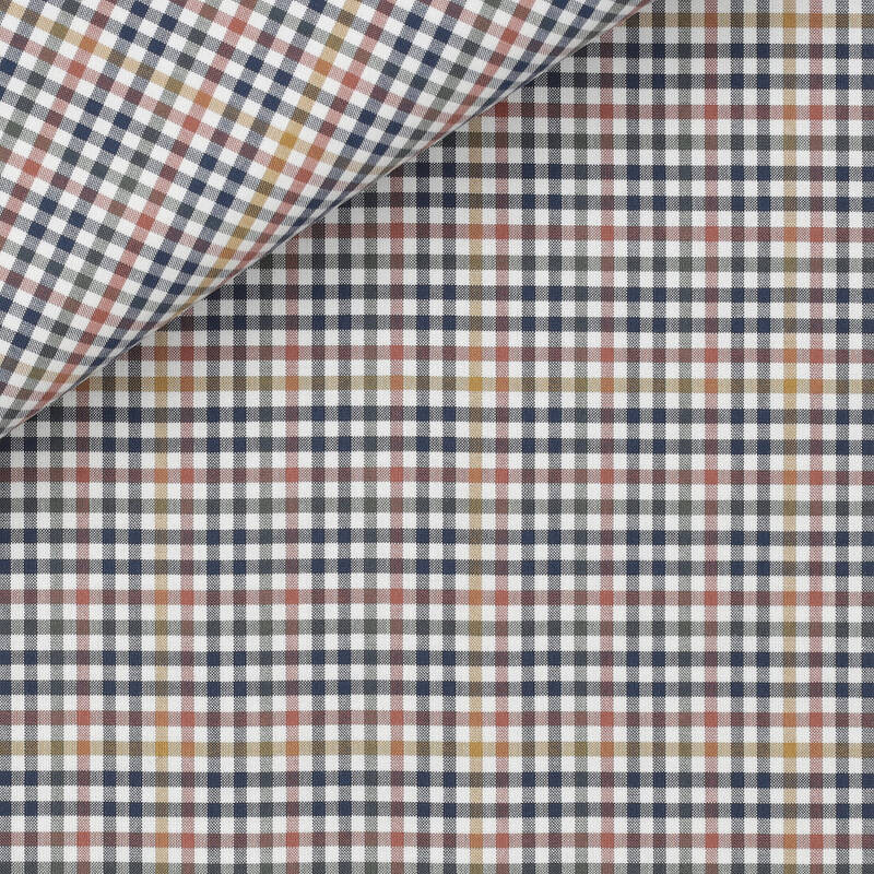 Zéphir Carreaux Orange Bleu