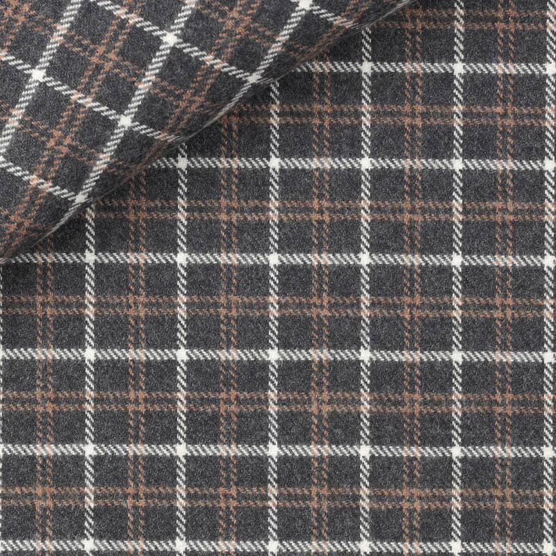 Twill Carreaux Marron