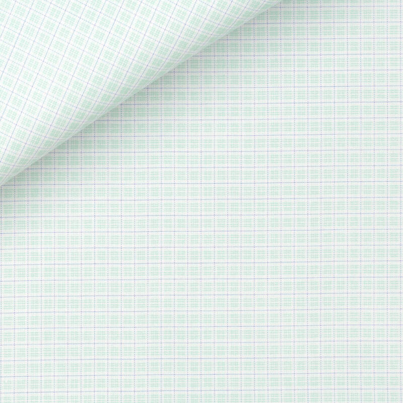 Twill Carreaux Bleu Vert