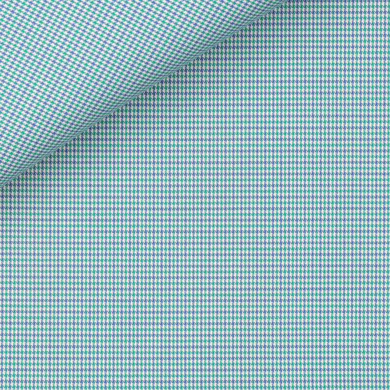Twill Carreaux Bleu Vert