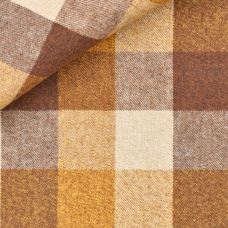 Twill Carreaux Jaune Orange