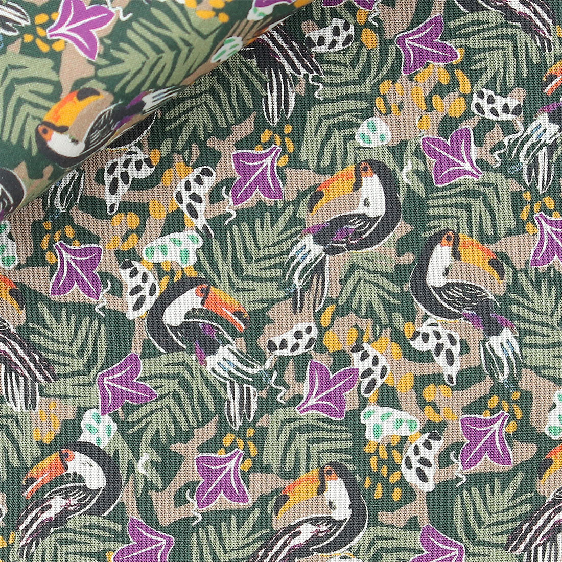 Mousseline Motif Vert