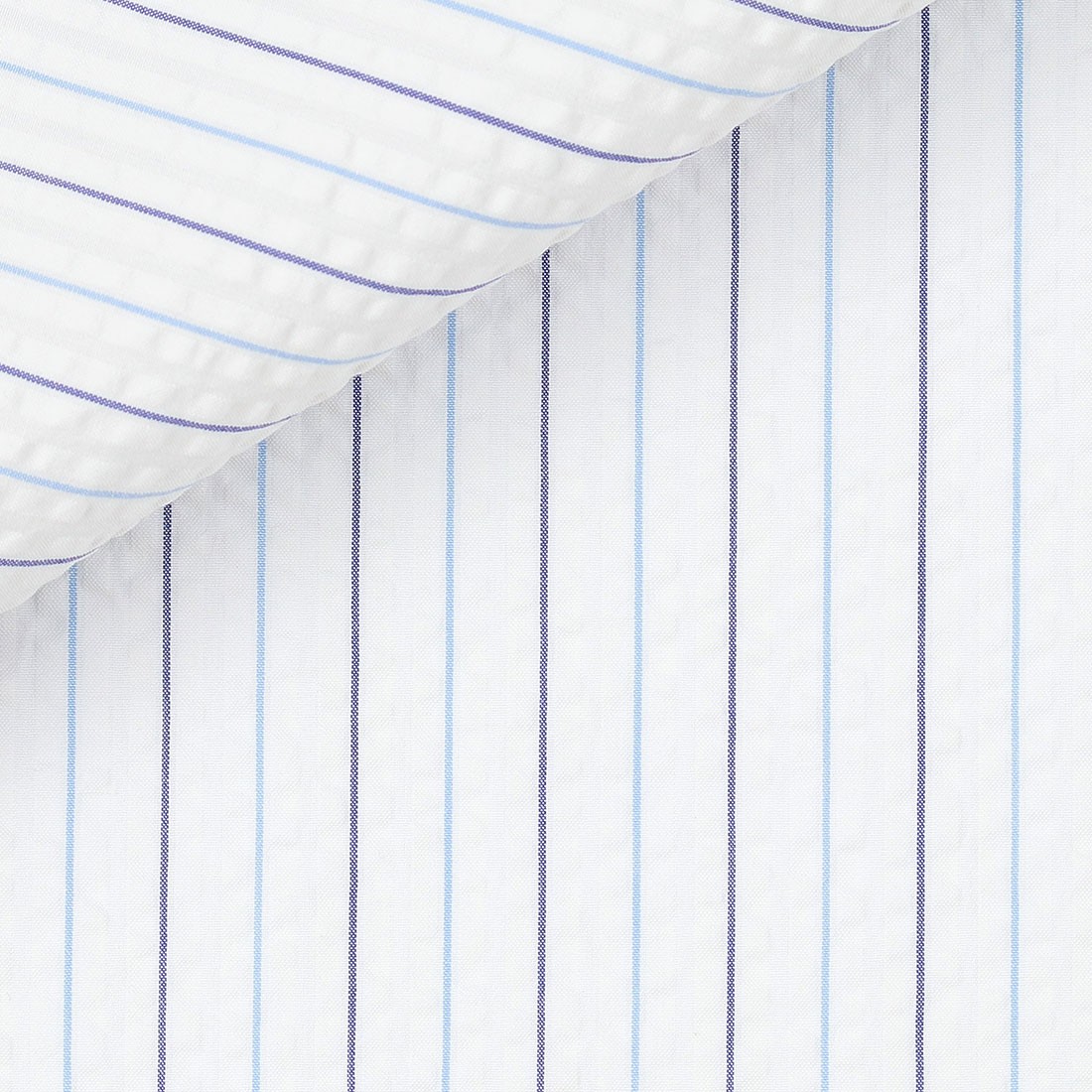 Seersucker Rayé Bleu