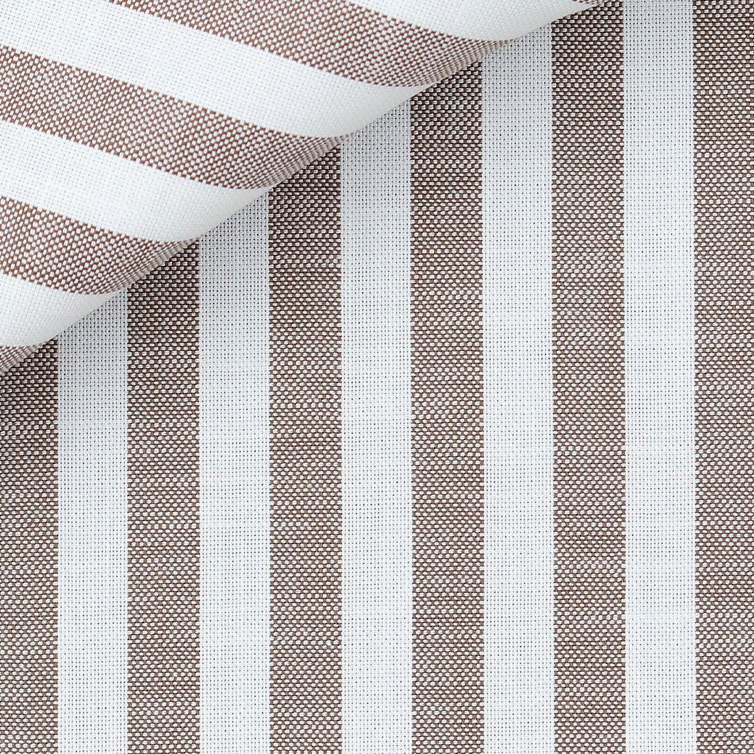 Chambray Rayé Marron