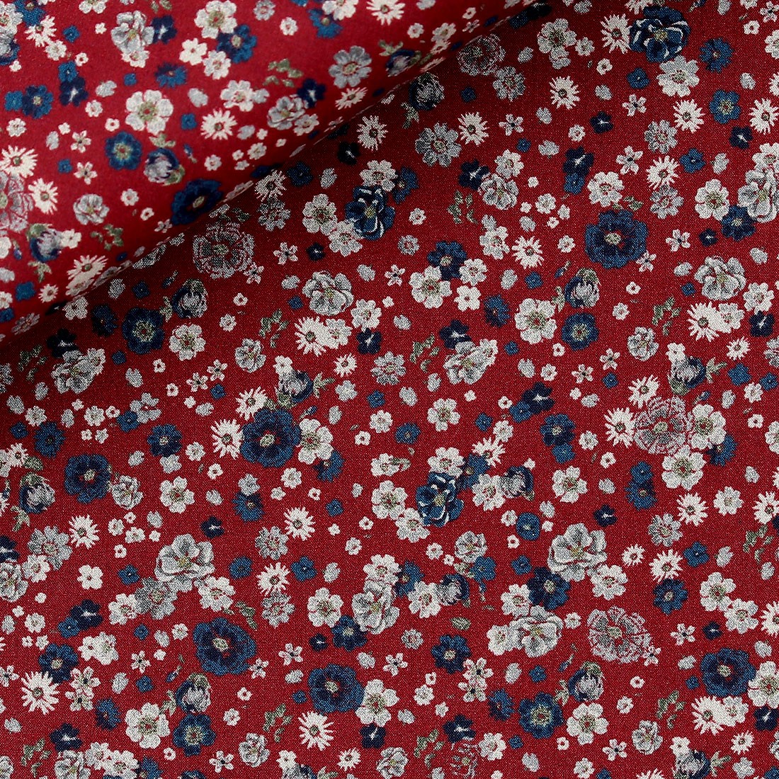 Popeline Motif Violet