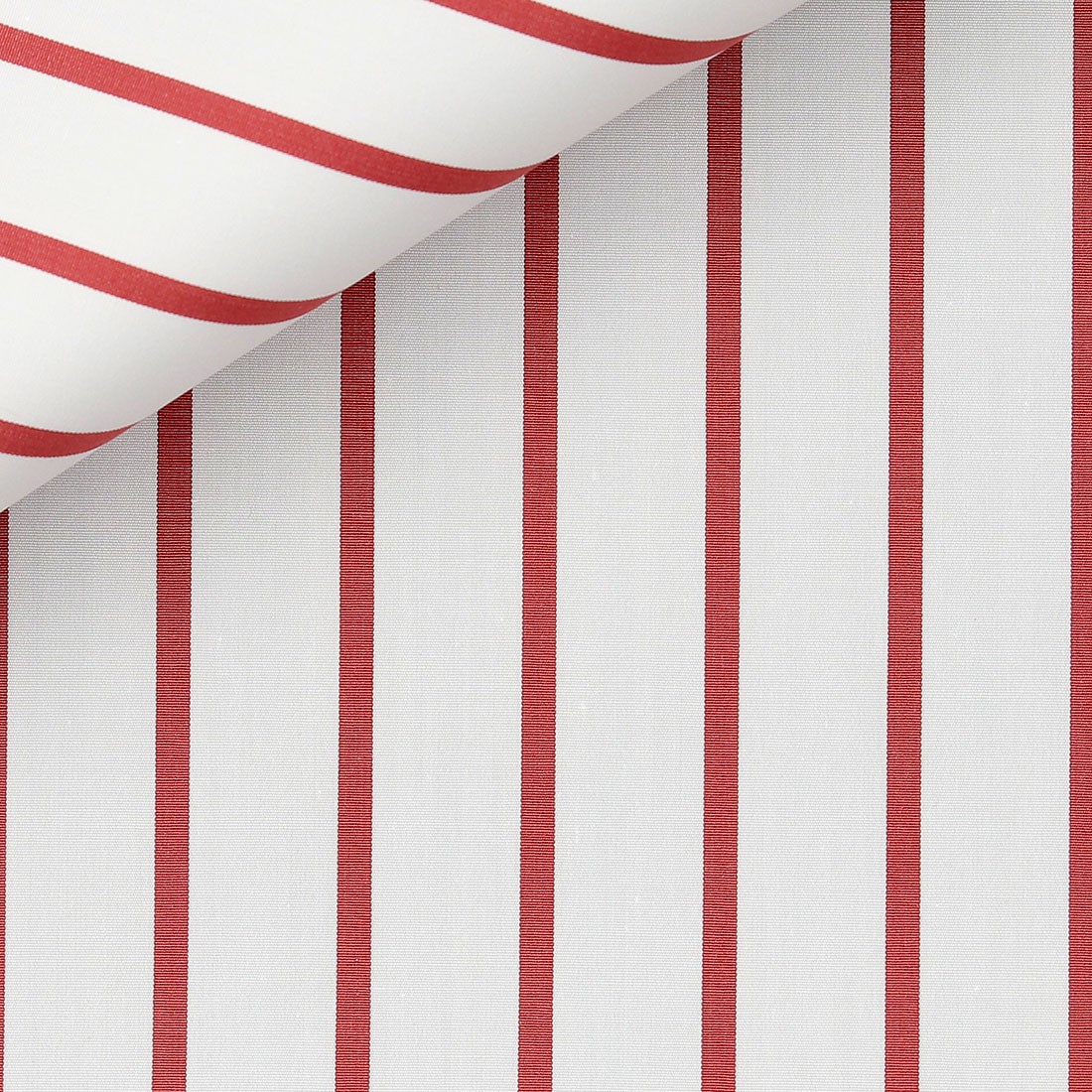 Popeline Rayée Rouge