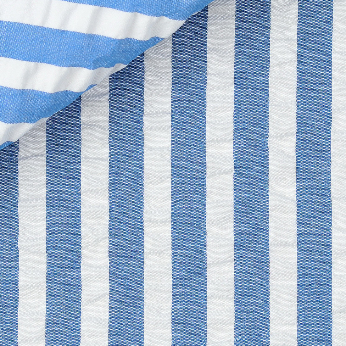 Seersucker Rayé Bleu