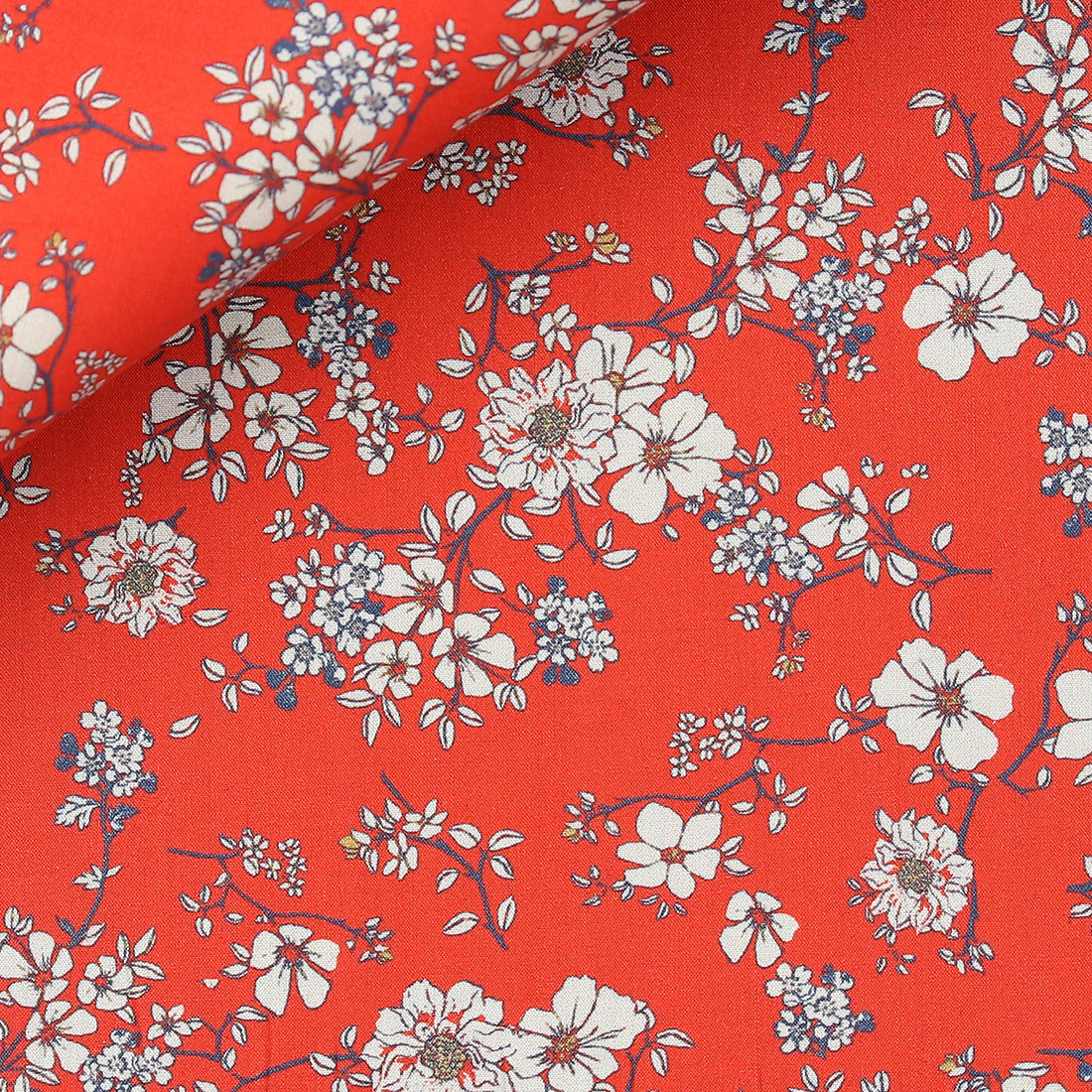 Popeline Motif Orange