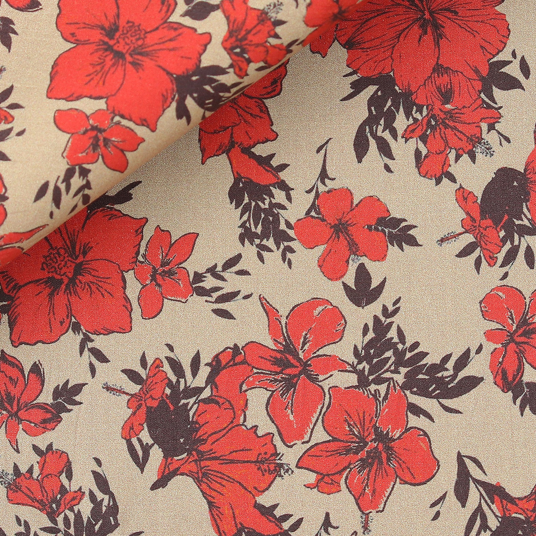 Popeline Motif Orange