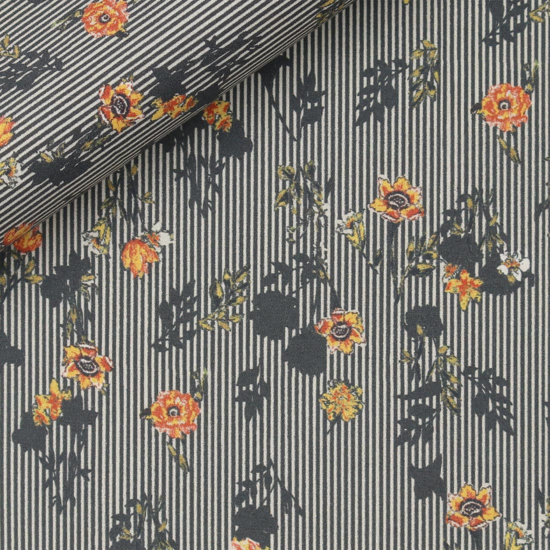 Popeline Motif Jaune