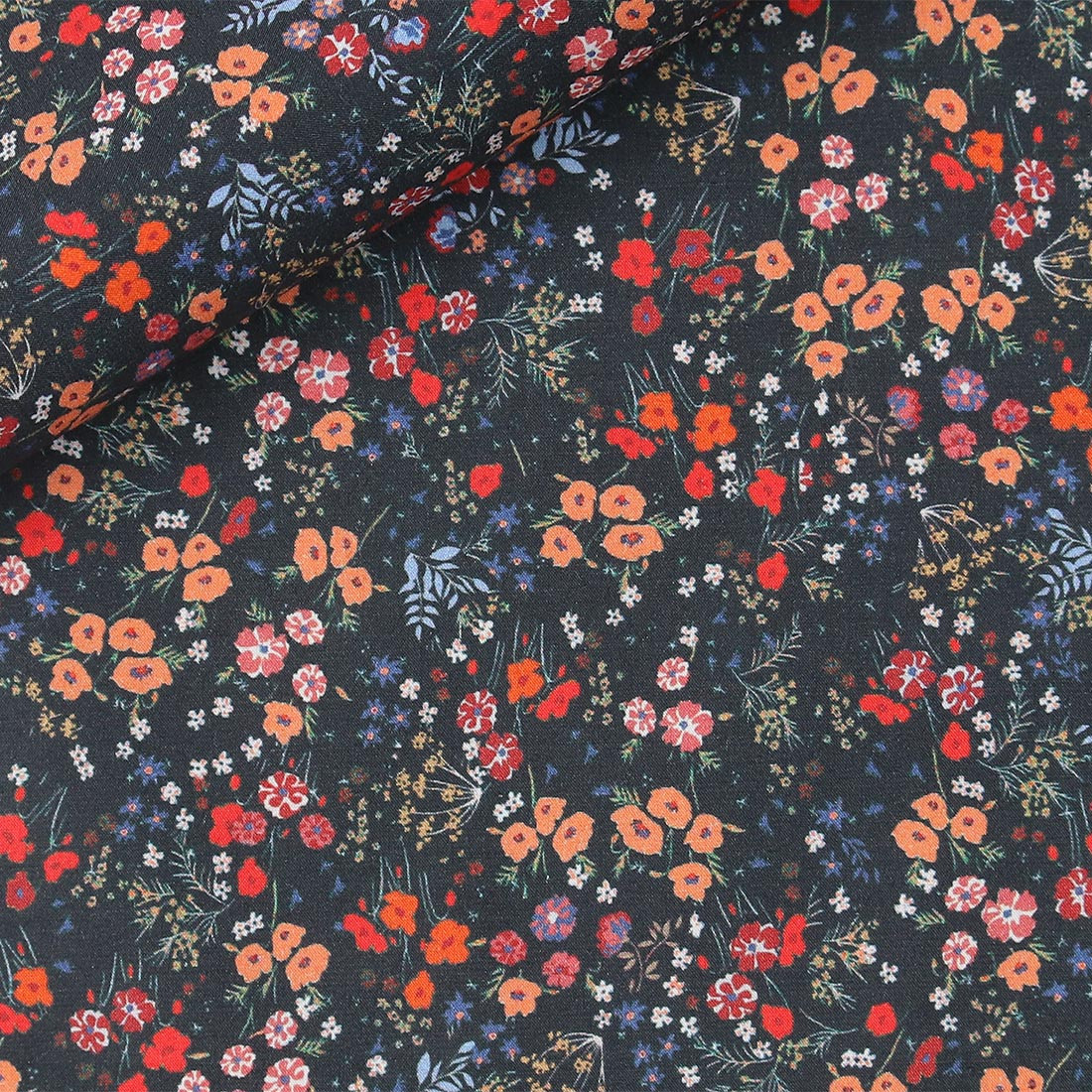 Popeline Motif Orange