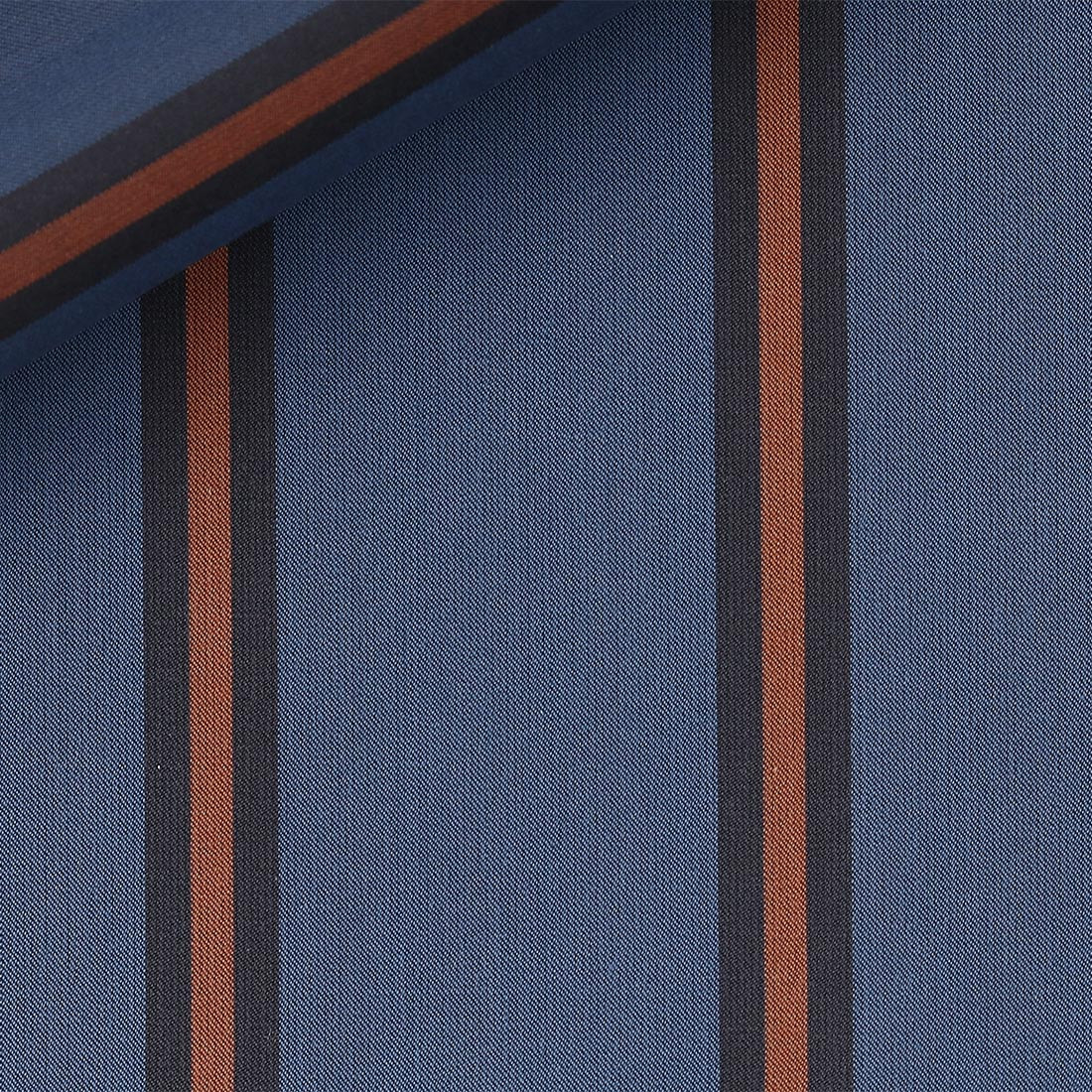 Twill Rayé Bleu