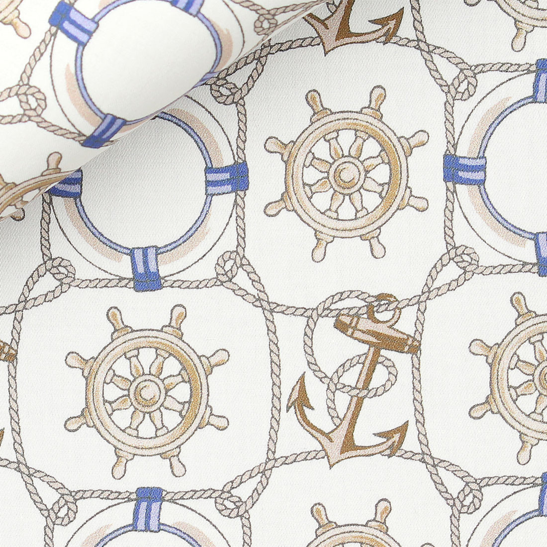 Popeline Motif Marron