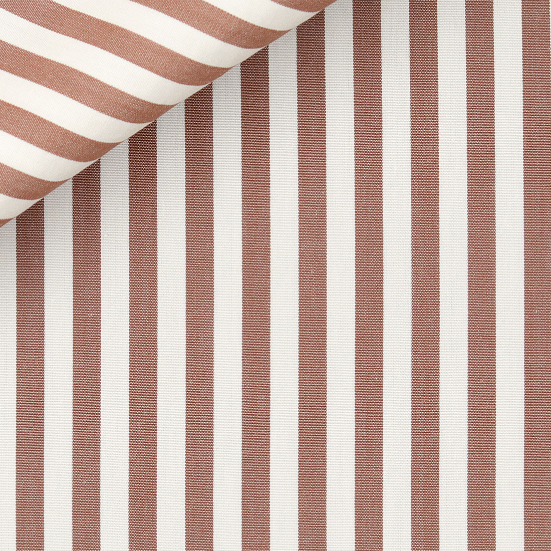 Popeline Rayé Marron