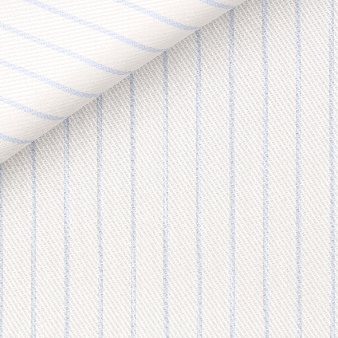 Twill Rayé Bleu (repassage facile)