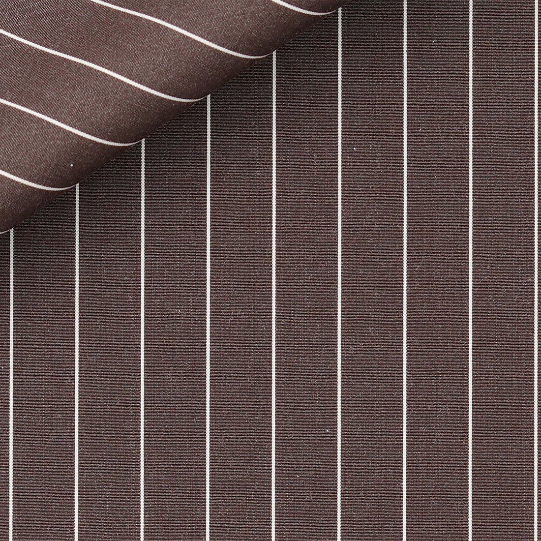 Popeline Rayé Marron