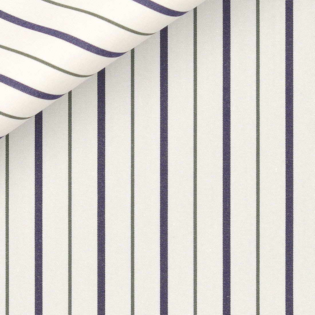 Popeline Rayé Vert Bleu