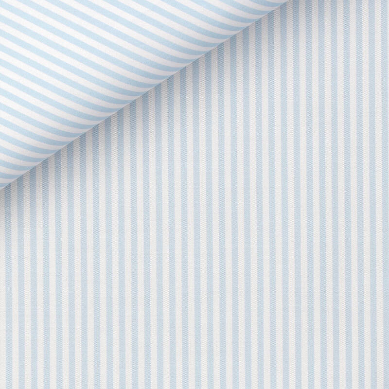 Twill Rayé Bleu
